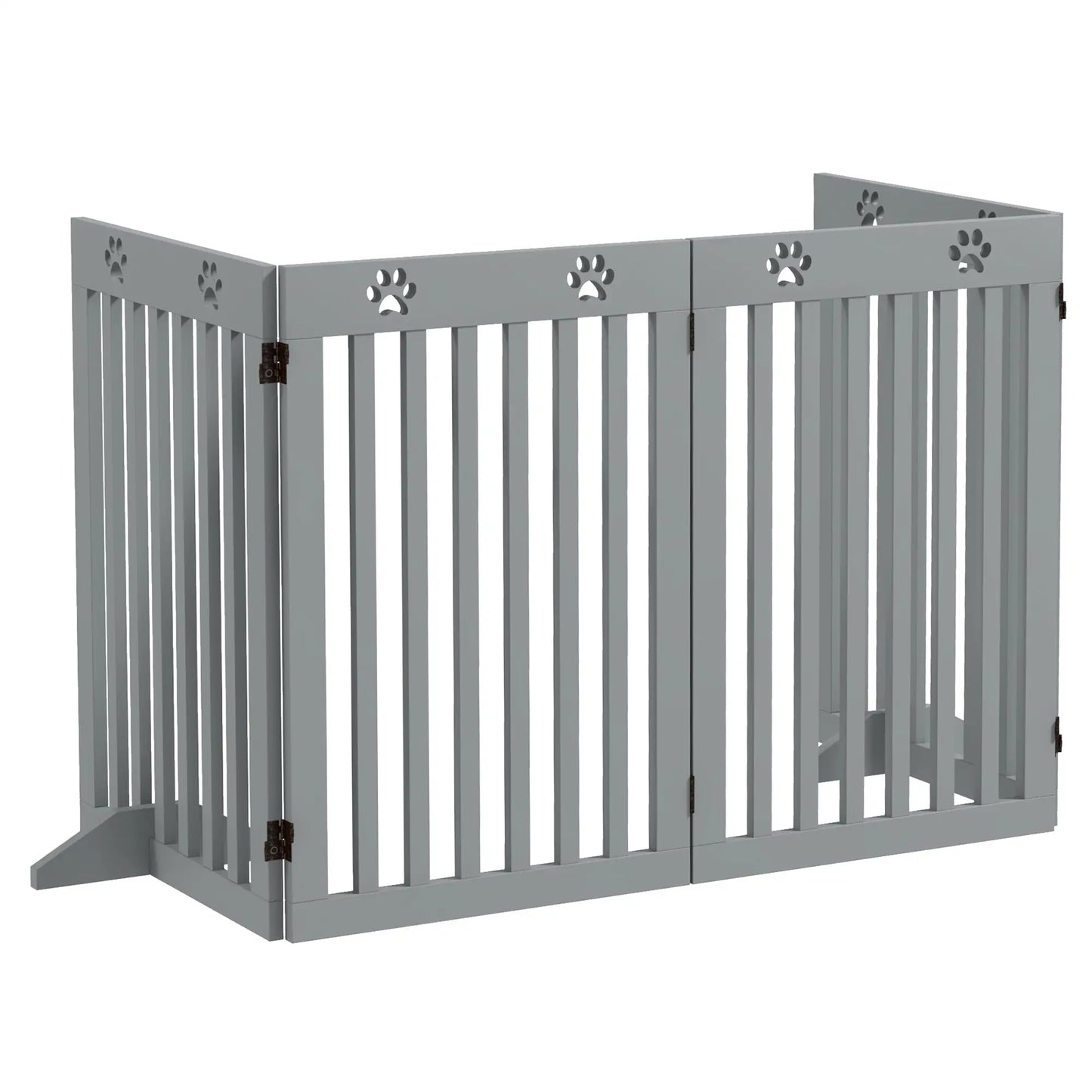 80" Extra Wide Pet Gate, Freestanding with Support Feet, Light Grey Houses, Kennels & Pens Light Grey at Gallery Canada
