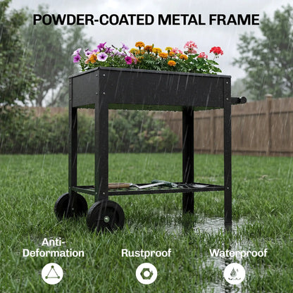 Metal Raised Garden Bed, Elevated Planter Box, 31.5" Tall Elevated Garden Beds at Gallery Canada