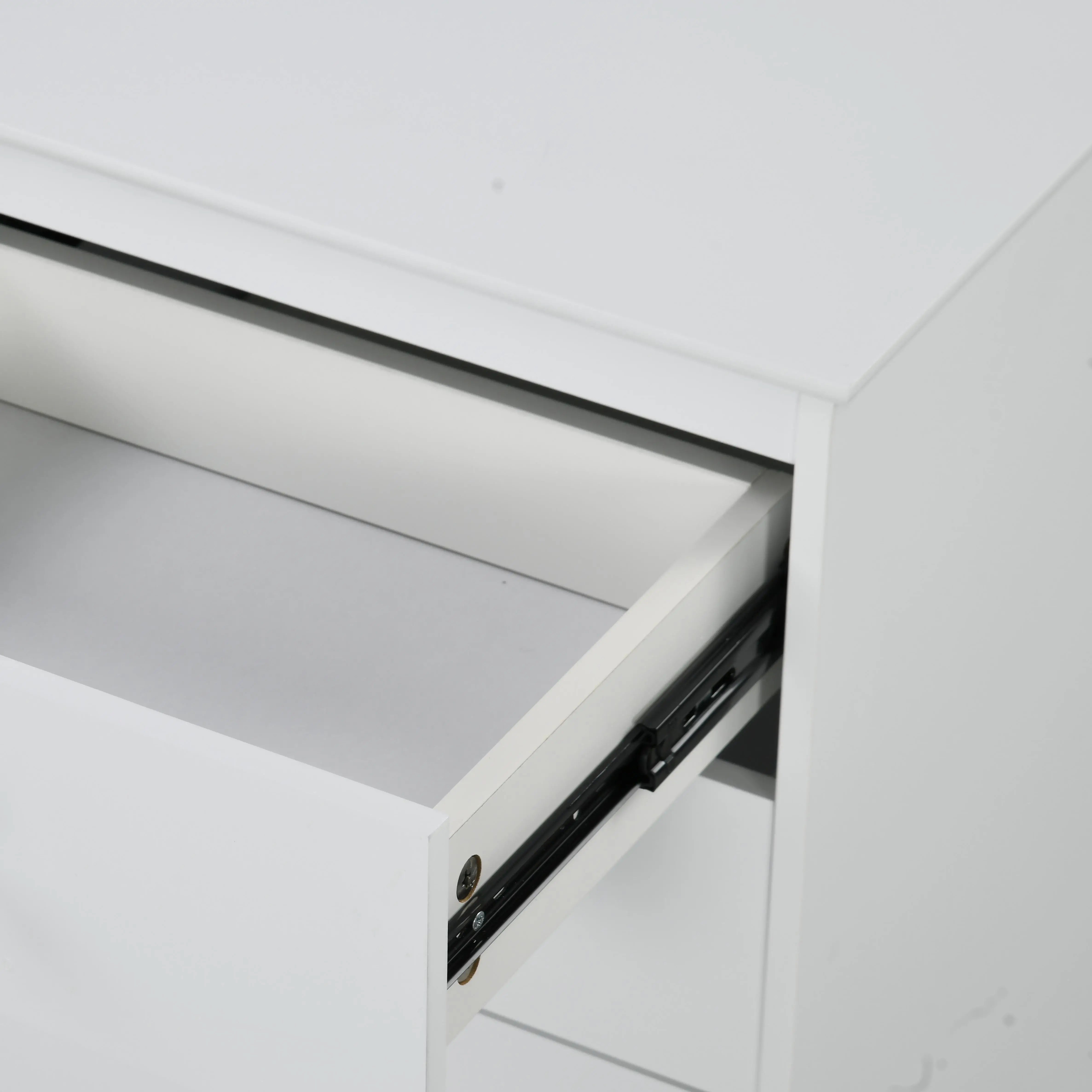 Two 3-Drawer Modern Bedside Tables, White Bedside Tables at Gallery Canada