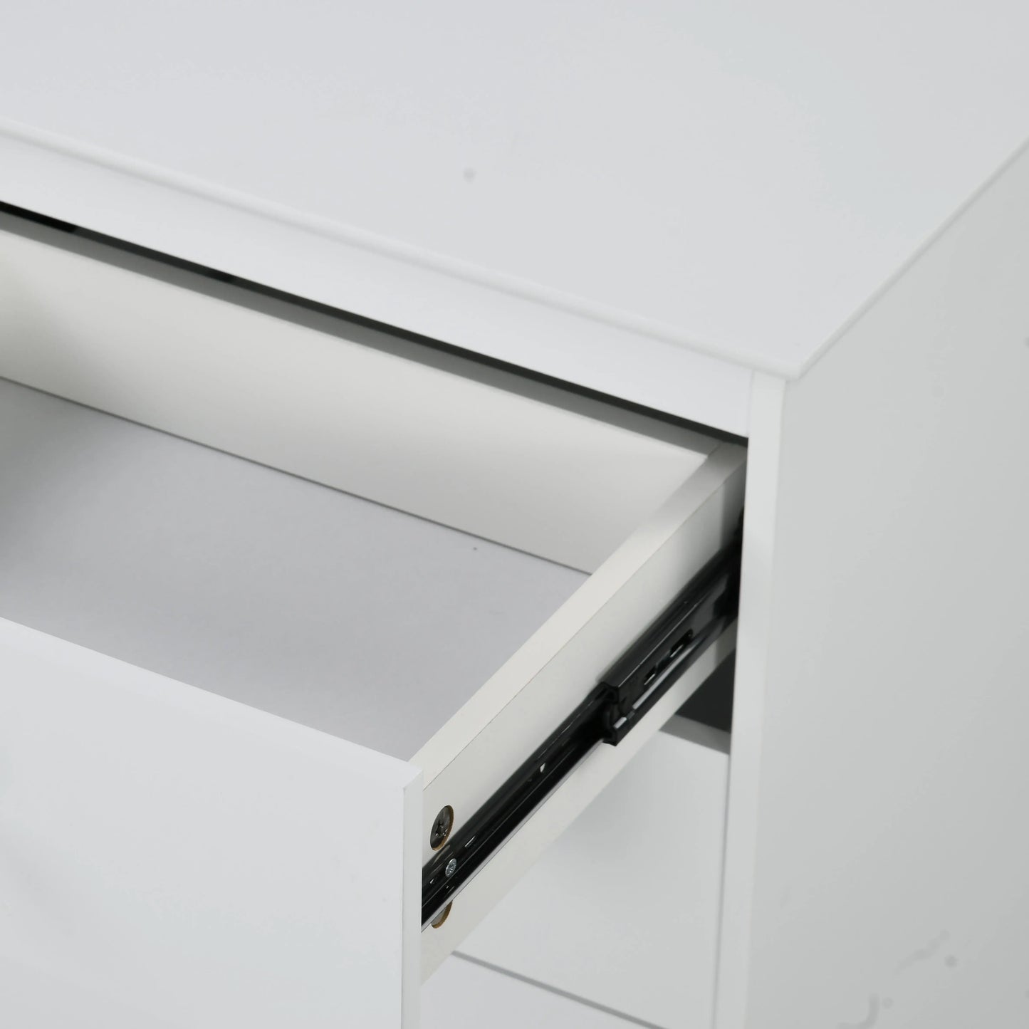 Two 3-Drawer Modern Bedside Tables, White Bedside Tables at Gallery Canada