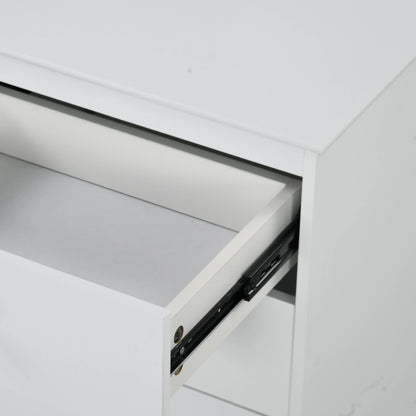 Two 3-Drawer Modern Bedside Tables, White Bedside Tables at Gallery Canada