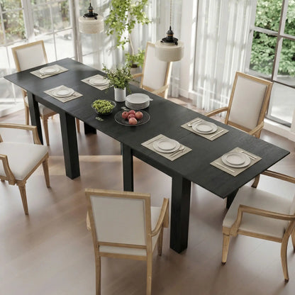 55" Extendable Dining Table, Kitchen Table For 4-6 Person, Black Dining Tables at Gallery Canada