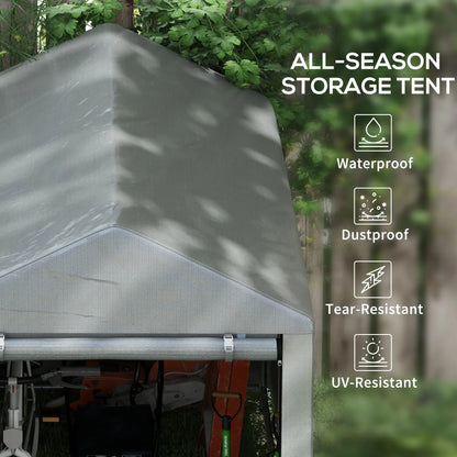 4x6ft Outdoor Storage Shed Tent, Portable with Roll-up Door Sheds at Gallery Canada
