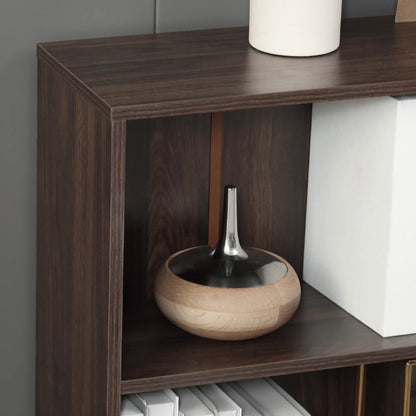 Small Wood Bookshelf, 2 Tier Storage Rack, Walnut Small Bookshelves at Gallery Canada