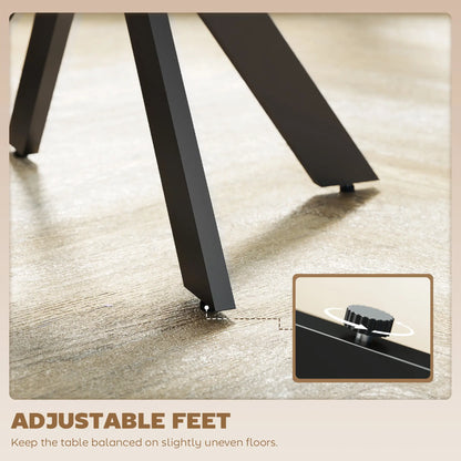 39" Dining Table, Round Kitchen Table, Steel Legs, Wood Grain, Black Dining Tables at Gallery Canada
