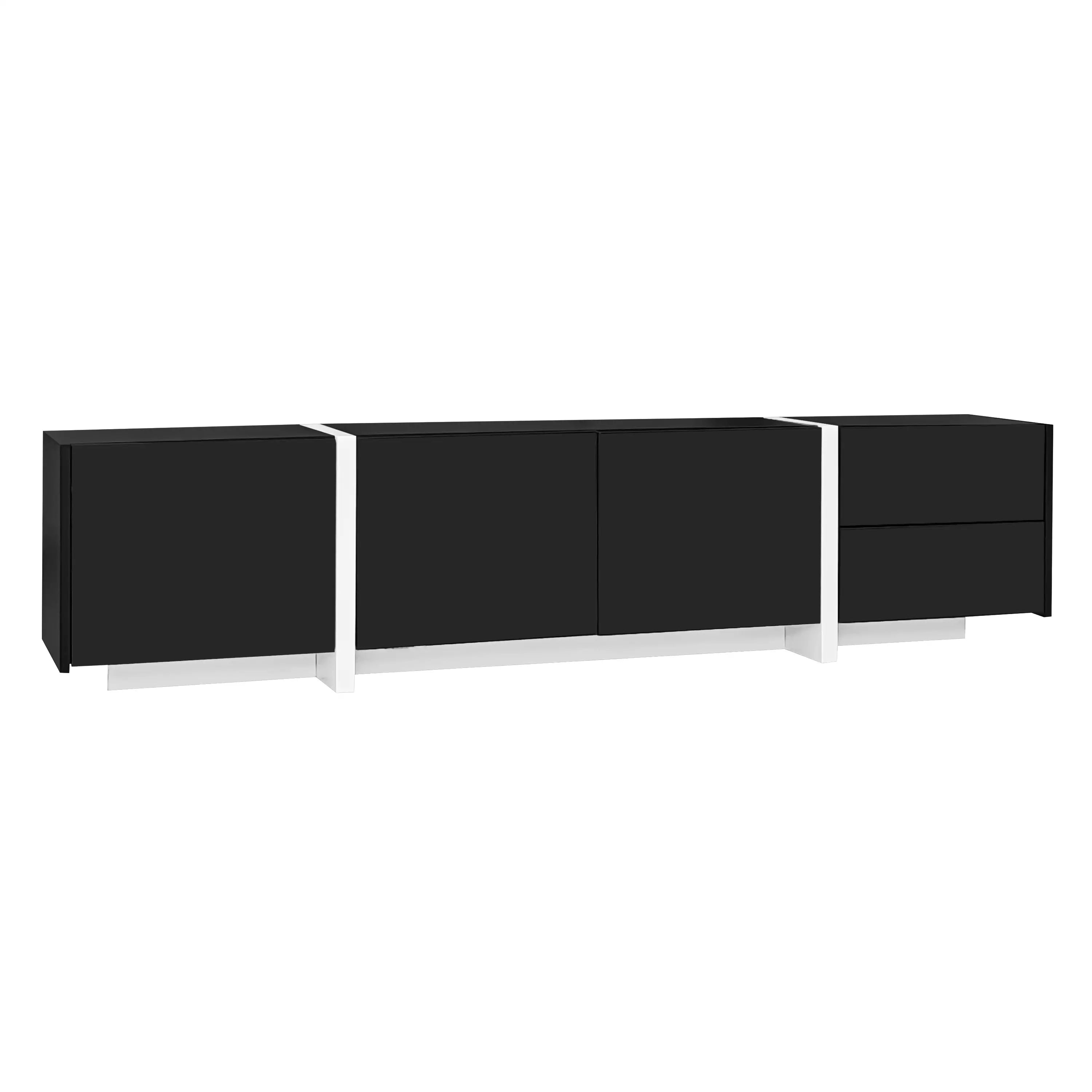 TV Cabinet, High Gloss Finish, LED Light, 67