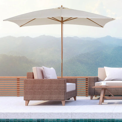 Patio Sun Umbrella, Rectangle, Cream White Sun Umbrellas at Gallery Canada