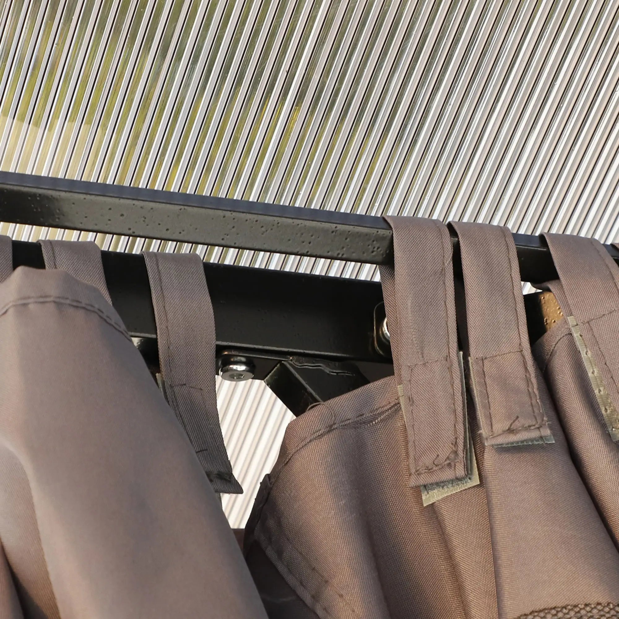 10' x 10' Hardtop Gazebo, PC Board Roof, Aluminum Frame, Black Gazebos at Gallery Canada