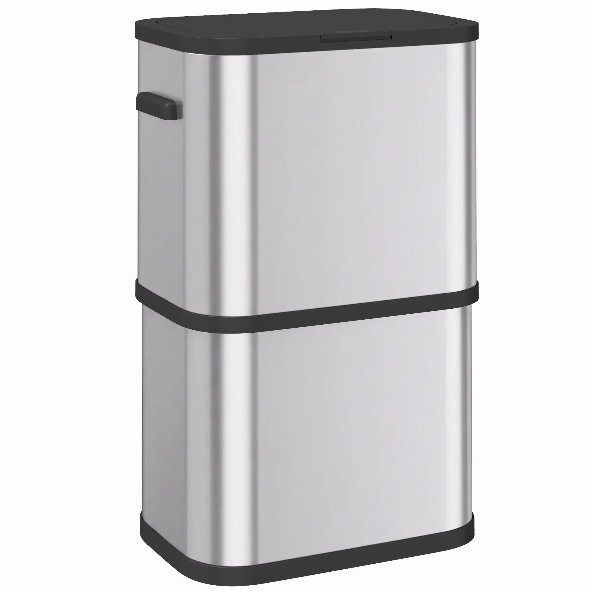 60 L Slim Stainless Steel Trash Can, Soft-Close Lid, Silver Kitchen Trash Cans Multi Colour at Gallery Canada