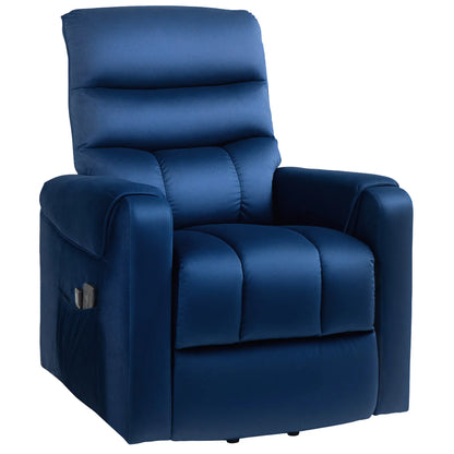 Elderly Lift Chair, Massage Recliner with 8 Vibration Points, Dark Blue Sofas & Reclining Chairs Dark Blue at Gallery Canada