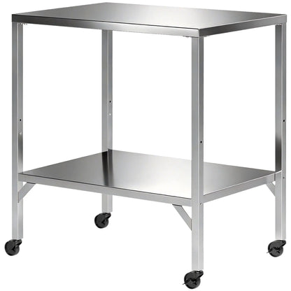 Outdoor Grill Cart, Stainless Steel Tabletop, Pizza Oven Stand, Lockable Wheels Outdoor Grill Carts Silver at Gallery Canada