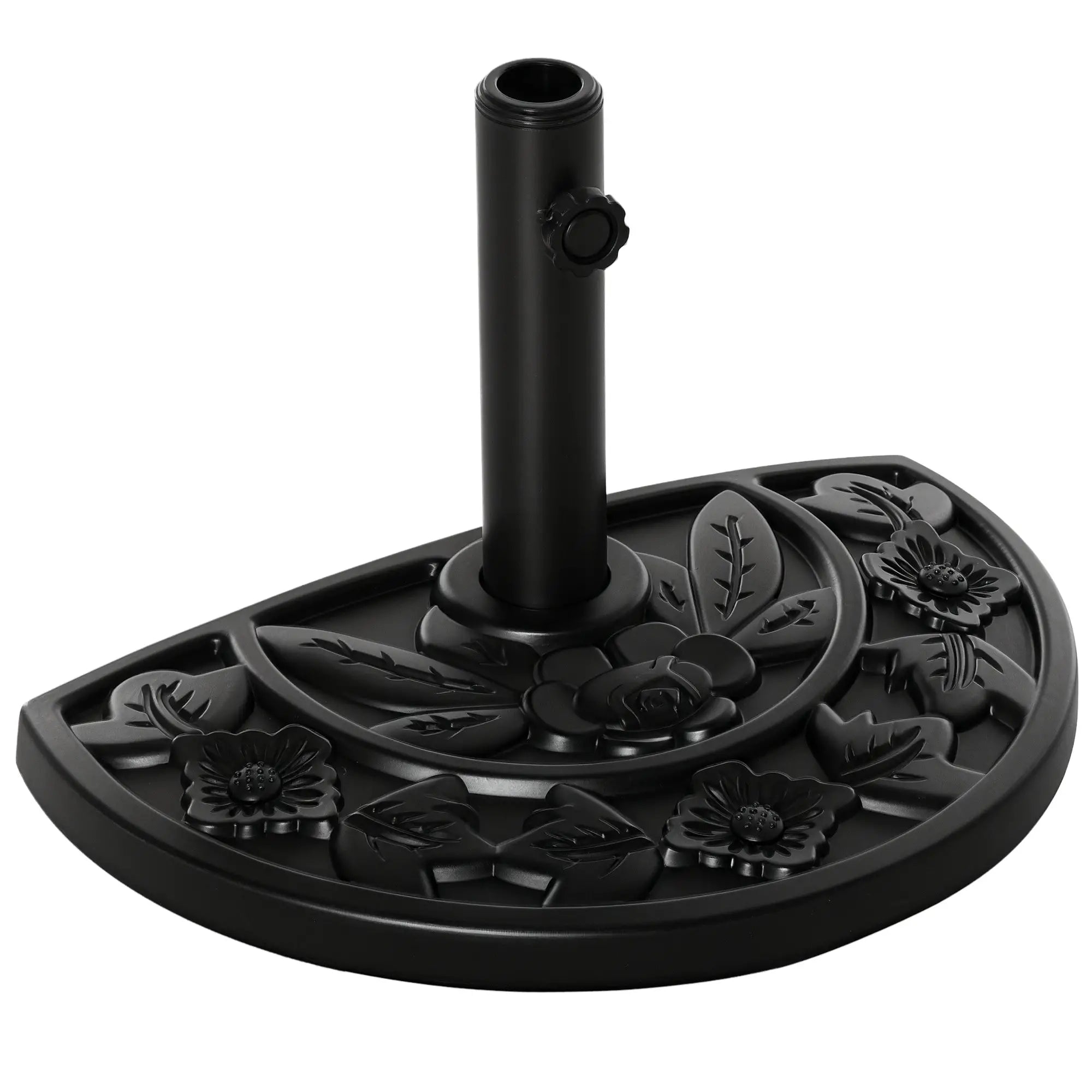 Heavy Duty Half Umbrella Base 20 lb, Outdoor Patio Stand, Black Umbrella Bases at Gallery Canada