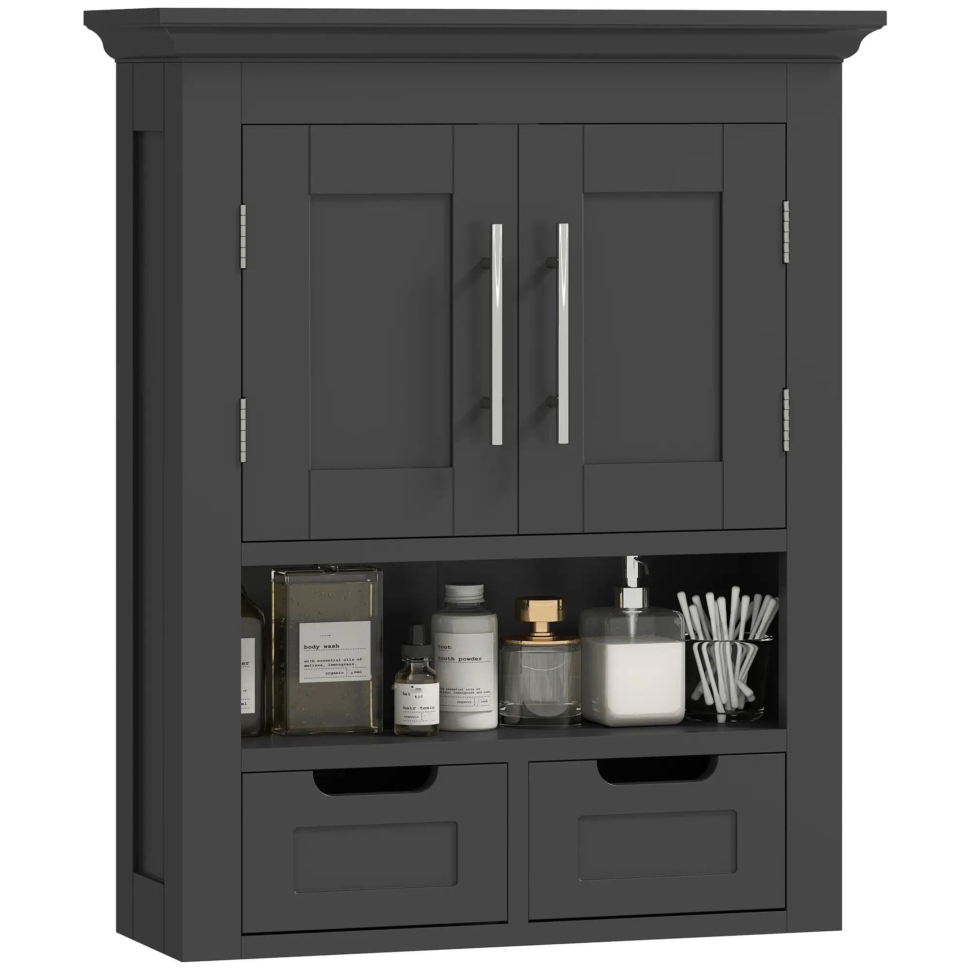 Bathroom Wall Cabinet, Medicine Cabinet, With Shelf, Black Wall Mounted Cabinets at Gallery Canada