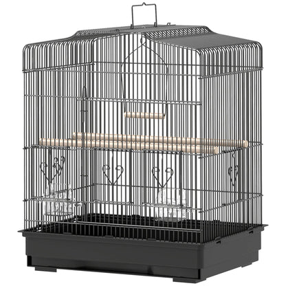 23" Bird Cage, Finches Canaries, Parrot Cage, 2 Feeders, Black Bird Cages Black at Gallery Canada