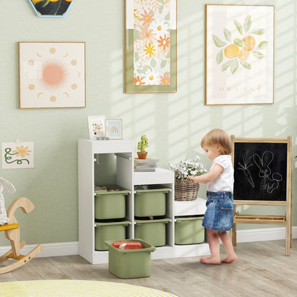 3 Layers Toy Storage Organizer, 6 Plastic Bins, Green Baby & Kids Storage at Gallery Canada