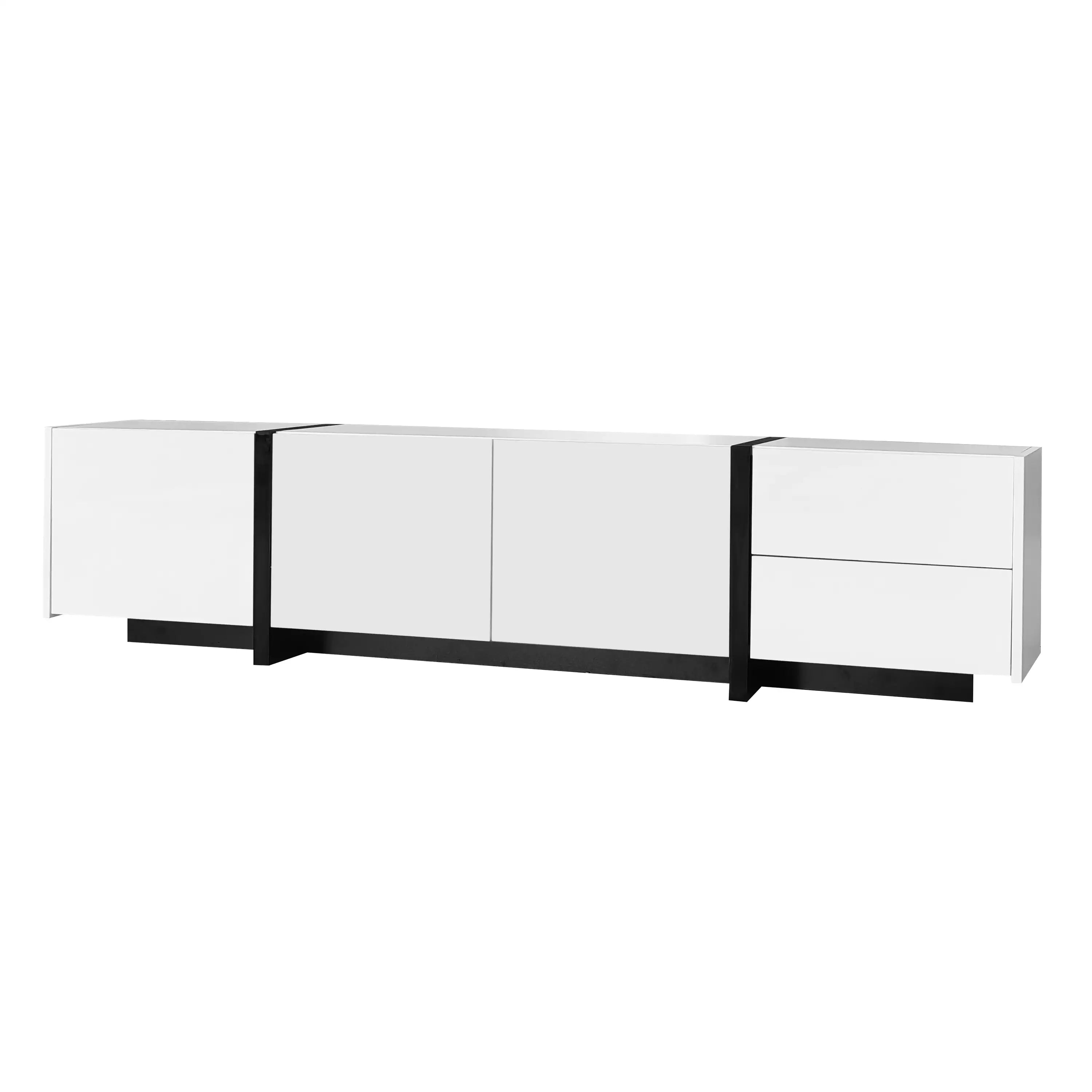 TV Cabinet, High Gloss Finish, Ample Storage, 67