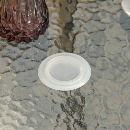 31.5" Round Outdoor Dining Table, Glass Top, Steel Frame, Garden Patio Patio Dinning Tables at Gallery Canada