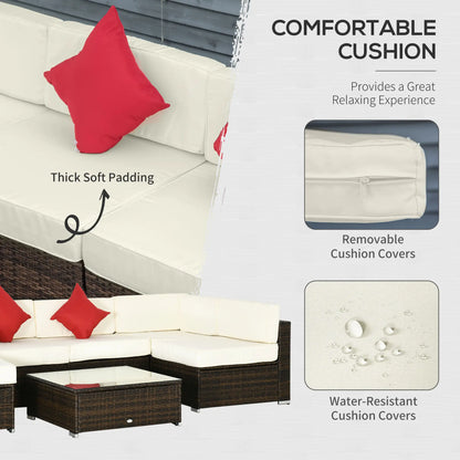 9 Piece Wicker Patio Set, Cream White Patio Furniture Sets at Gallery Canada