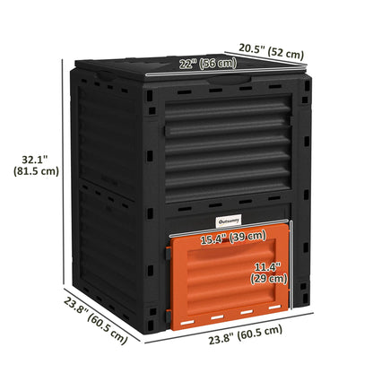 Outdoor Compost Bin, Fast Soil Creation, 80 Gallon, Orange Outdoor Compost Bin at Gallery Canada