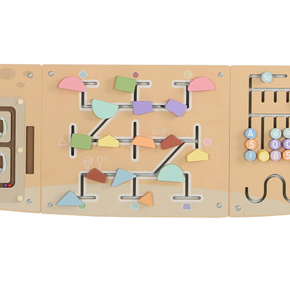 Tableau d'activités mural en bois, Panneau sensoriel Montessori, Teckel, Tout-petit