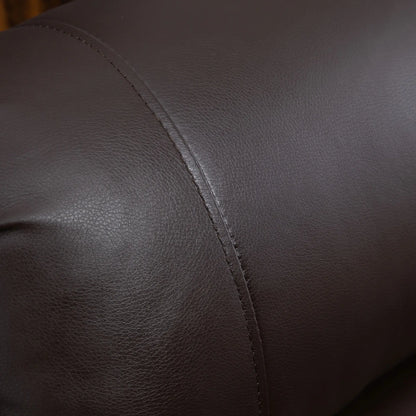 Electric Power Lift Chair, PU Leather Recliner Sofa with Footrest, Remote Control and Cup Holders, Brown Electric Power Lift Chairs at Gallery Canada