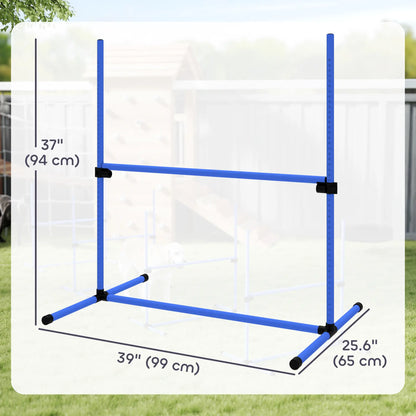 Dog Agility Training Set, 4 Adjustable Jump Bars, Exercise Kit, Blue Dog Agility Training Equipment at Gallery Canada