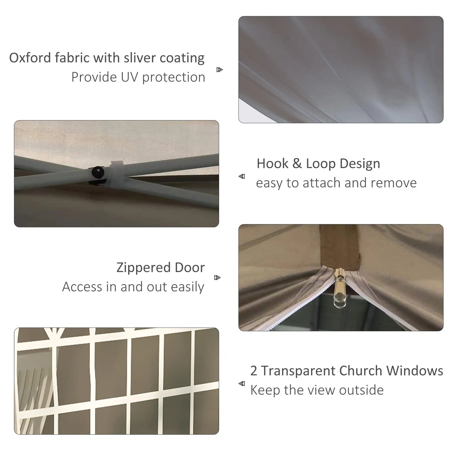 10' x 10' Pop Up Canopy Tent, Instant Sun Shelter, Wheeled Carry Bag, Beige Pop Up Canopies at Gallery Canada