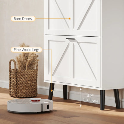 Shoe Storage Cabinet With 2 Flip Drawers, Farmhouse Narrow, White Shoe Storage Cabinets & Racks at Gallery Canada
