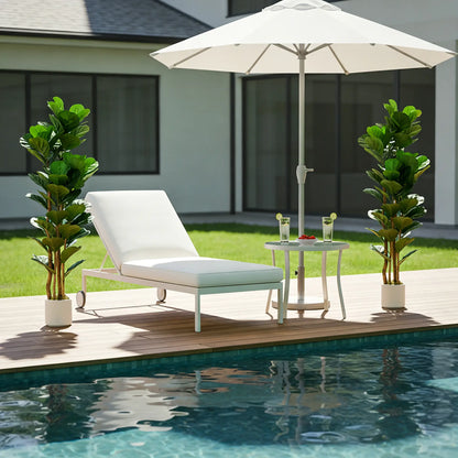 5FT Artificial Fiddle Leaf Fig Tree Set Of 2, Fake Potted Tree, Green Artificial Trees at Gallery Canada