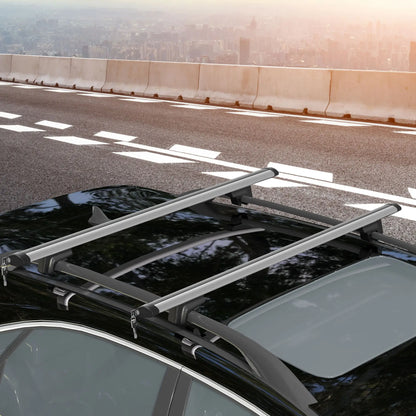 2pc Roof Rack, Aluminum Cross Bars, Adjustable, 49", Silver Automotive at Gallery Canada