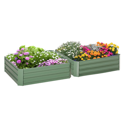 39" x 39" x 12" Raised Garden Bed Set, Elevated Planter Box, Galvanized Steel Frame Galvanized Planter Boxes at Gallery Canada