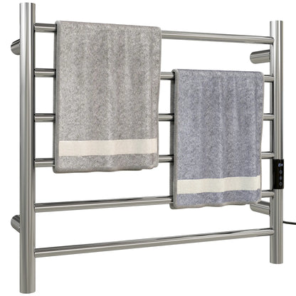 Stainless Steel Smart WiFi Towel Warmer, Wall Mounted, 6 Bars, Adjustable Temperature, Silver Bath Accessories at Gallery Canada