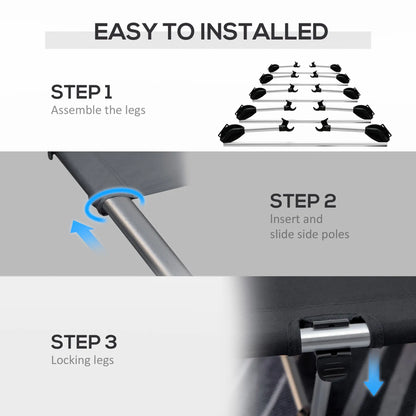 Lightweight Camping Cot, Aluminium Portable Folding Bed w/ Strong Support 331 lbs and Carry Bag for Camping, Black Camping Cots at Gallery Canada