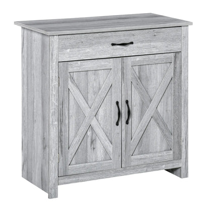 Farmhouse Sideboard Buffet Cabinet, Grey Grain, Barn Door Storage, Grey Bar Cabinets Grey Grain at Gallery Canada