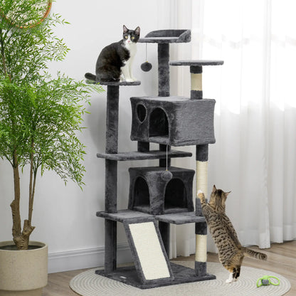 54 Cat Tree, Multi-Level Tower with Scratching Posts, Condos, Dark Grey Cat Towers at Gallery Canada