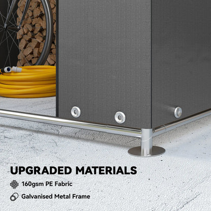 6' x 4' Portable Shed, Waterproof Bike Tent, Dark Grey