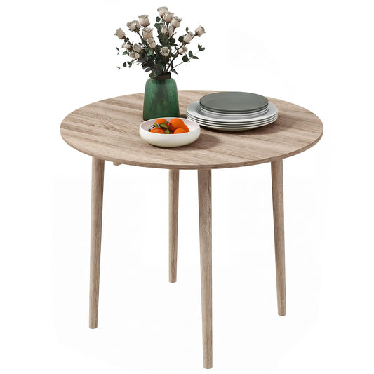 Round Folding Dining Table, Drop Leaf Kitchen Table, Wood Legs, Oak Dining Tables Oak at Gallery Canada