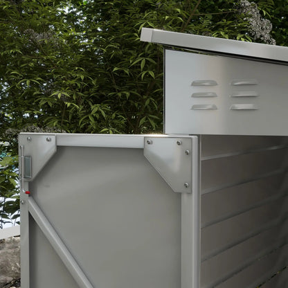 4.6' x 9' Steel Outdoor Storage Shed, Lean To Metal Tool House, White Sheds at Gallery Canada