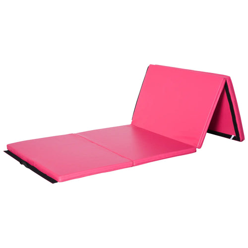 4'x10'x2'' Folding Gymnastics Mat, For Yoga MMA Martial Arts, Pink