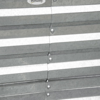 Galvanized Raised Garden Bed, Steel Outdoor Planter, 71'' x 35'' x 23'', Silver Galvanized Planter Boxes at Gallery Canada