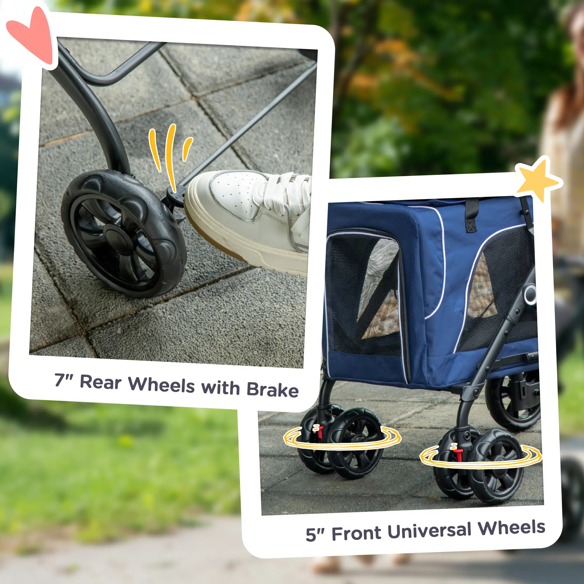 Double Pet Stroller, Removable Carrier, Foldable Travel Bag, Car Seat, Blue Dog Bike Trailers & Strollers at Gallery Canada
