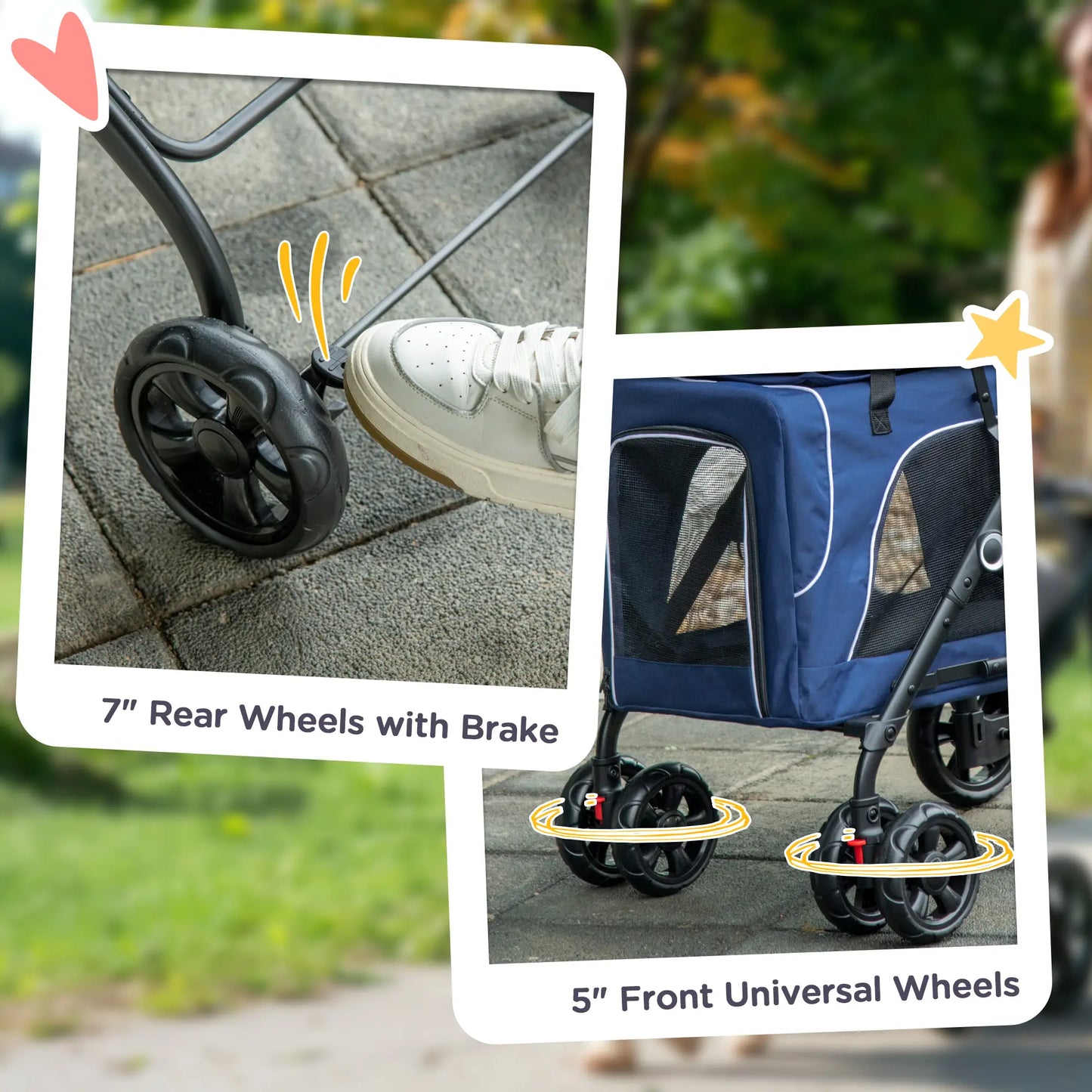 Double Pet Stroller, Removable Carrier, Foldable Travel Bag, Car Seat, Blue Dog Bike Trailers & Strollers at Gallery Canada