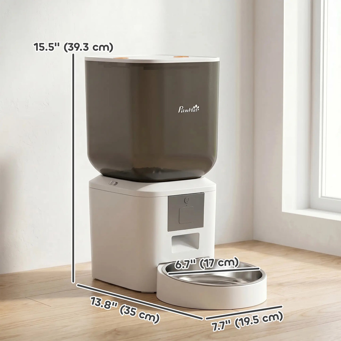 Distributeur automatique de nourriture pour chat intelligent 8L, contrôle via application WiFi