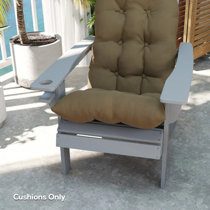 Adirondack Chair Cushions, Set of 2, Khaki Patio Chair Cushions at Gallery Canada