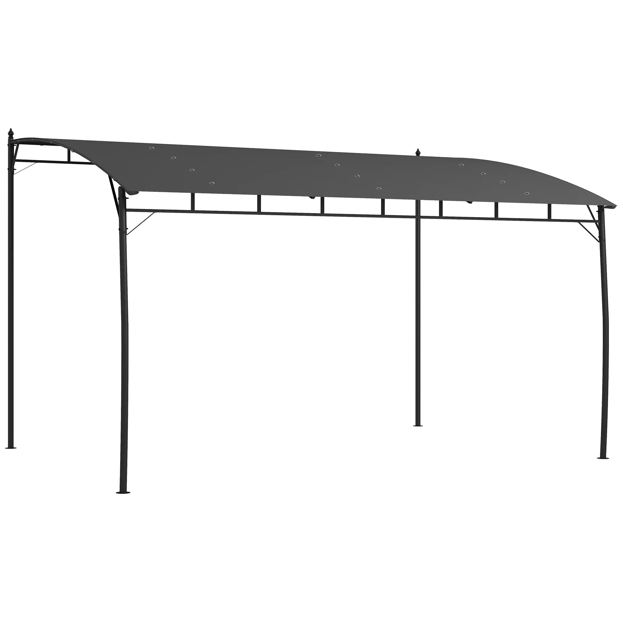 10' x 13' Outdoor Pergola, UV30+ Canopy, Steel Frame, Dark Grey Pergolas at Gallery Canada