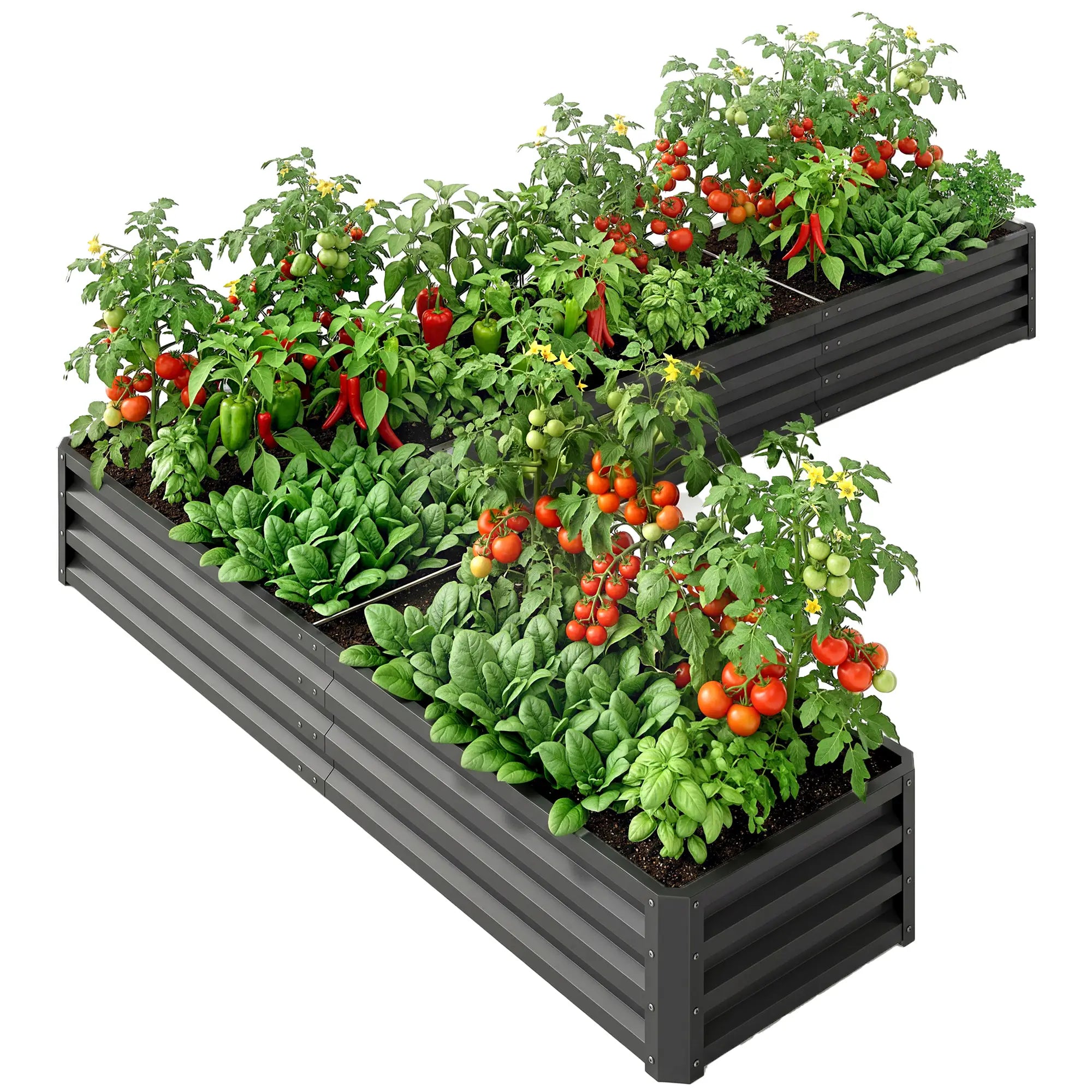 L-Shaped Raised Garden Bed, 82