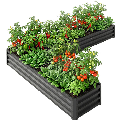 L-Shaped Raised Garden Bed, 82