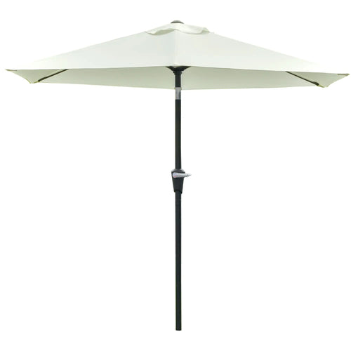 Patio Sun Umbrella, 6 Ribs, Cream White