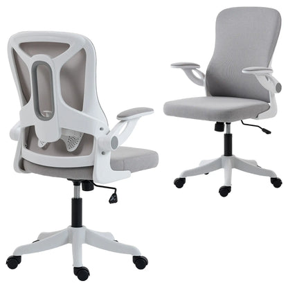 Ergonomic Swivel Office Chair, Adjustable Lumbar Support, Grey Task Chairs at Gallery Canada