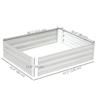 Galvanized Raised Garden Bed, 4' x 3' x 1', Outdoor Metal Planter Box Raised Garden Beds at Gallery Canada